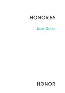 Huawei Honor 8S manual. Smartphone Instructions.